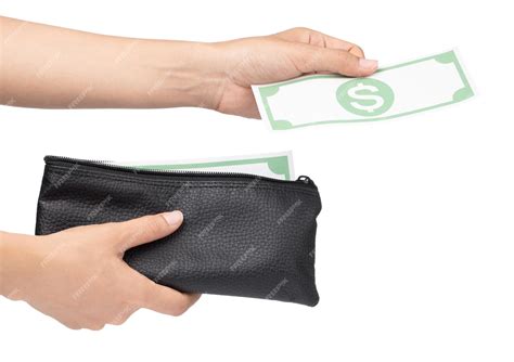 Premium Photo Hands Taking Out Money From Wallet Isolated On White