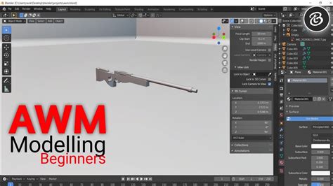 Making AWM Sniper In Blender 2 8 For Beginners Time Lapse AWM