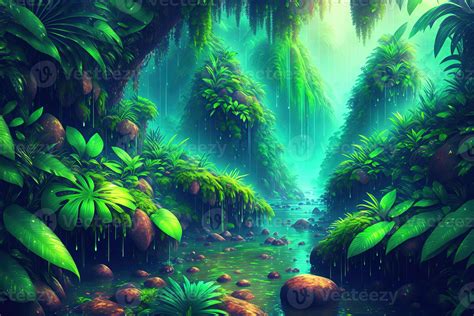 Rain Forest Background by ai generated 22513399 Stock Photo at Vecteezy