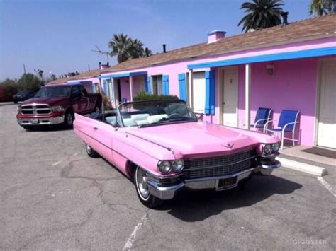 76,014 Classic Pink Convertible Cadillac | Rent this location on Giggster