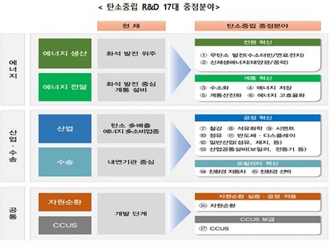 내년 탄소중립 Randd 12조 투입무탄소 발전 등 17대 기술 개발