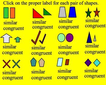 Similar Congruent Shapes Math Smartboard Lessons by Smartboard Smarty