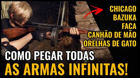 Como Pegar As Armas Infinitas No Re Remake Bazuka Faca Handcannon