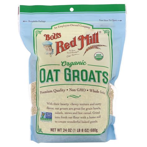 Bob S Red Mill Organic Oat Groats Whole Grain Oz G Iherb