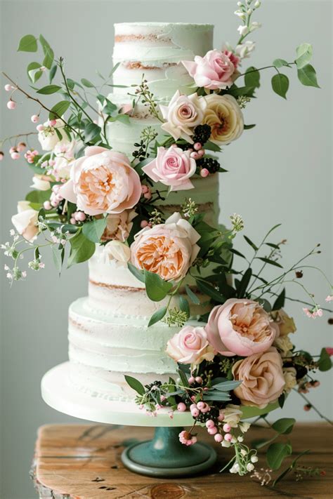 Creative Naked Wedding Cake Ideas You Will Love Confetti Roses