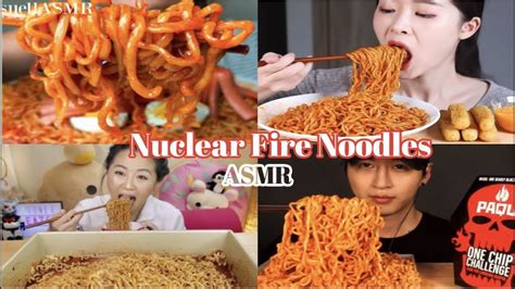 Nuclear Fire Noodles ASMR Compilation YouTube