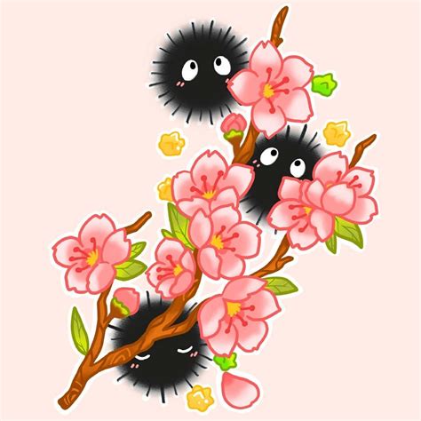 Linkitty's art & doodles on Instagram: "#Susuwatari 🌸💮🌸 I've been ...