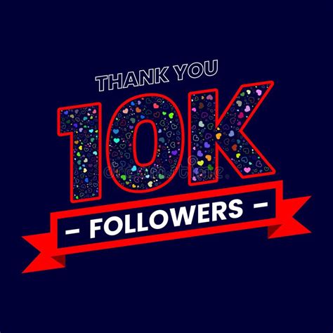 Thank You K Followers Banner With Vibrant And Colorful Decorative