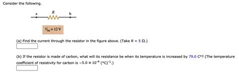 SOLVED Consider The Following Vba 12V A Find The Current Through