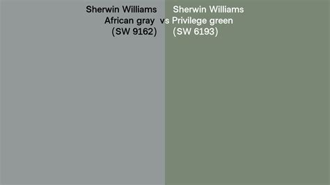 Sherwin Williams African Gray Vs Privilege Green Side By Side Comparison