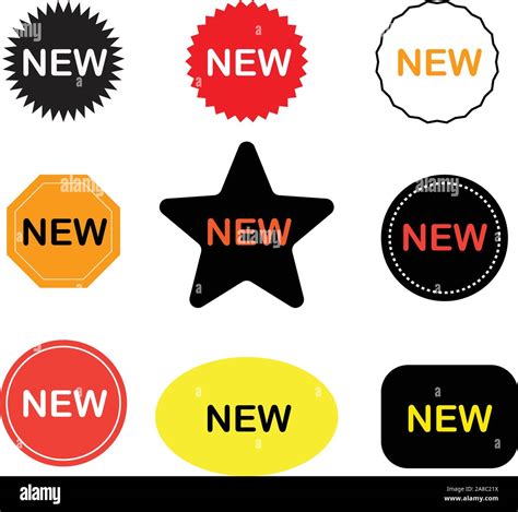 New Stickers Icon On White Background New Labels Sign New Sticker Set