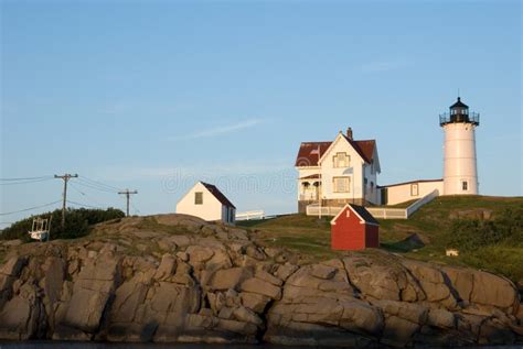 Cape Neddick Lighthouse Maine USA Stock Photo - Image of grass, landmark: 122749784