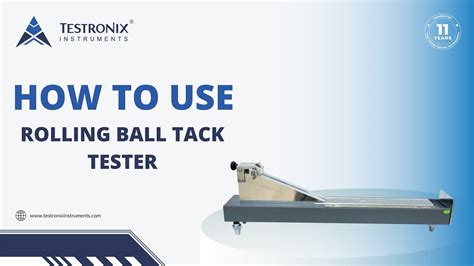 How To Use Rolling Ball Tack Tester Machine YouTube