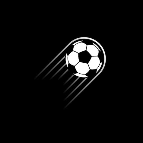 Premium Vector | Football ball soccer logo on black background vector ...