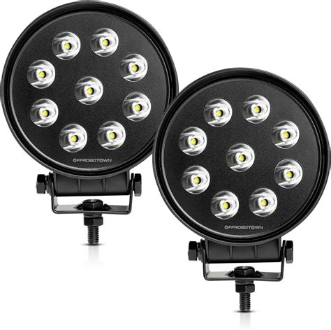 Amazon OFFROADTOWN 5Inch Round LED Off Road Lights 2PCS 108W Spot