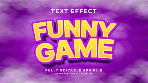 Premium Vector Editable Text Effect Funny Game