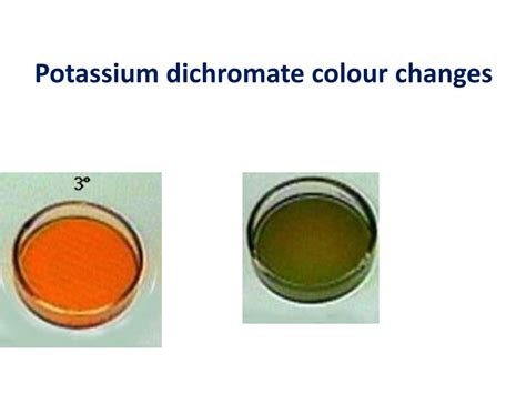 Potassium Dichromate Colour Change