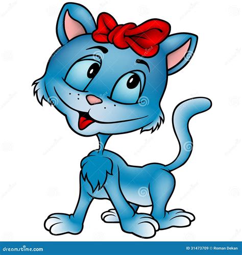 Blue Cat Cartoon Characters