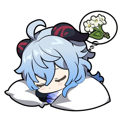 Genshin Impact Ganyu Sleeping Sticker Sticker Mania