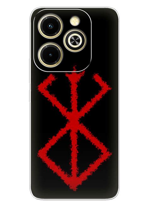 Infinix Hot 40i чехол Берсерк Бэрусэруку Berserk Beruseruku красный логотип Клеймо Жертвы