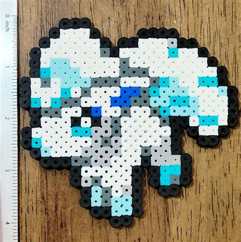 Pokemon Alolan Vulpix Perler Bead Pixel Art Etsy