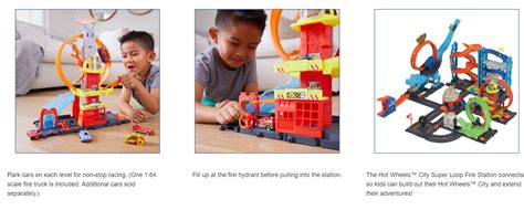 Hot Wheels City Super Loop Fire Station Playset HKX41 Shopee Malaysia
