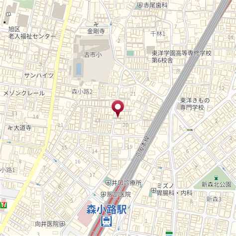 大阪府大阪市旭区森小路2－21－1 の地図 Mapfan