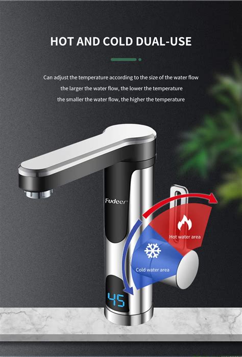 Grifo Led Digital Display Stainless Steel Bathroom Faucet Robinet Instant Hot Water Tap Electric