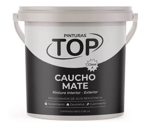 Pintura De Caucho Top Mate Blanco Cuñete MercadoLibre