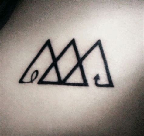 Past Present Future Three Triangle Tattoo