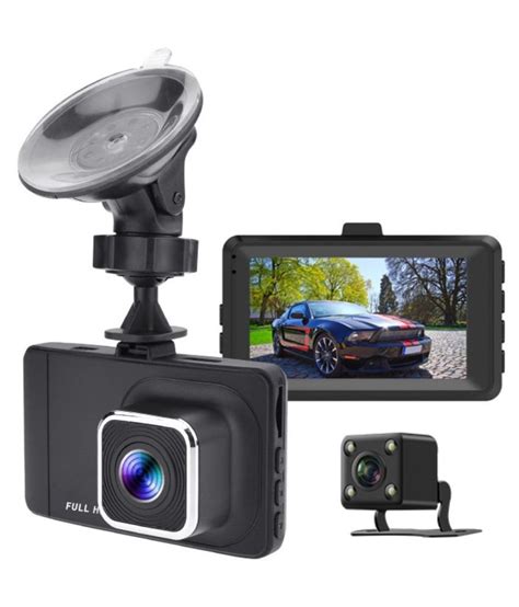 Dual Lens Car DashCam DVR Recorder With Rear Camera Full HD 3 Inch IPS