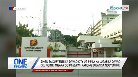 One Mindanao Singil Sa Kuryente Sa Davao City Ug Davao Del Norte