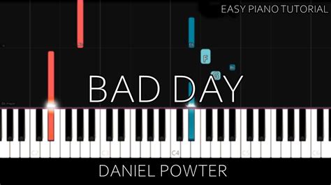 Daniel Powter Bad Day Easy Piano Tutorial Youtube