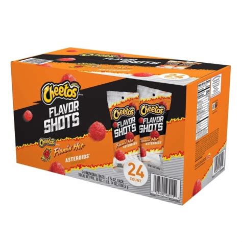 Cheetos Flavor Shots Flamin Hot Asteroids Flavored Corn Puffs Pack Unit Harris Teeter