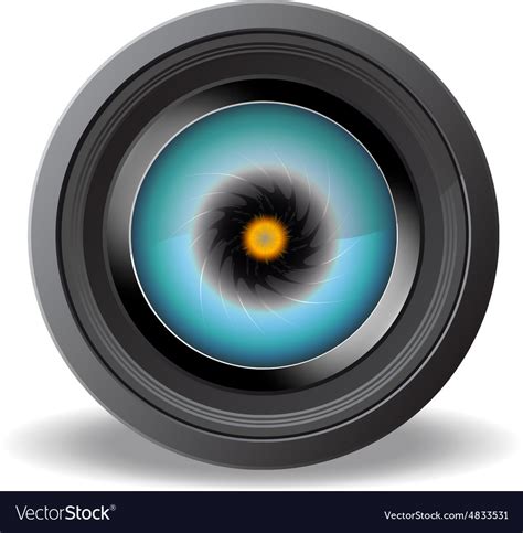 Eye in camera lens Royalty Free Vector Image - VectorStock