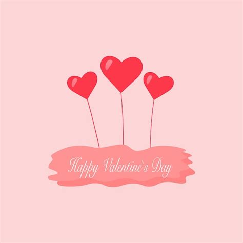 Premium Vector Pink Card With Hearts And Inscriptions