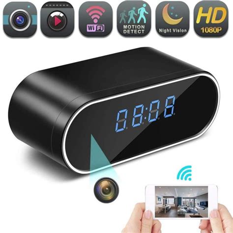 Wireless Wifi Clock Camera Hidden Mini Dvr Camcorder Table Clock P