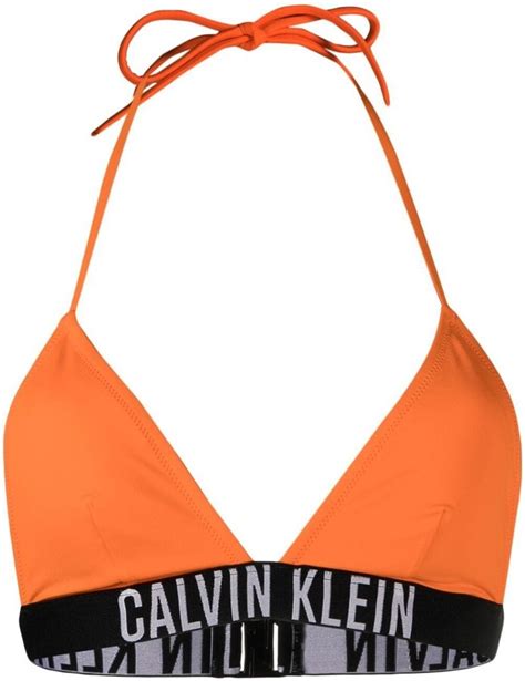 Calvin Klein Logo Underband Detail Bikini Top ShopStyle Two Piece