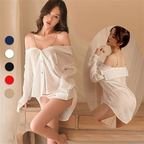Jual Moon Alice Sexy Lingerie Hot Transparan Kemeja Piyama Wanita M341 Shopee Indonesia