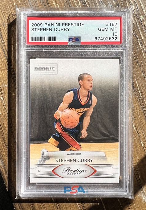 2009 10 Panini Prestige Stephen Curry 157 Rookie Card RC PSA 10 GEM