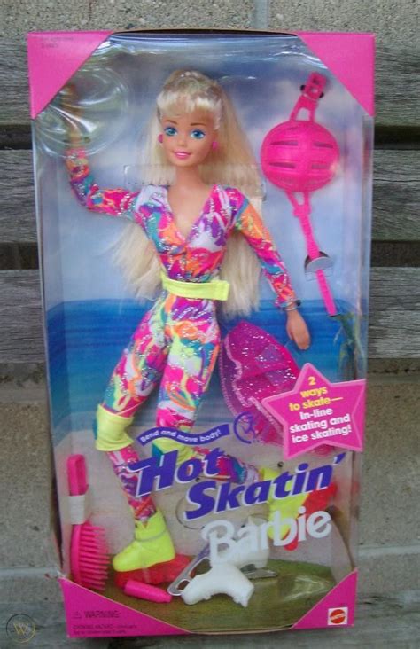 HOT SKATIN BARBIE IN LINE SKATING ICE SKATING 1994