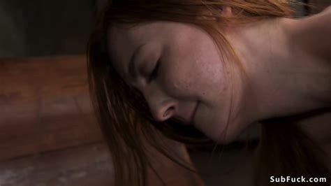 Hairy Pussy Ginger Slave Whipped And Fucked