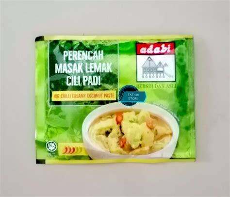 ADABI Perencah Masak Lemak Cili Padi Hot Chili Creamy Coconut Paste G Lazada