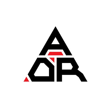 diseño de logotipo de letra aor triángulo con forma de triángulo