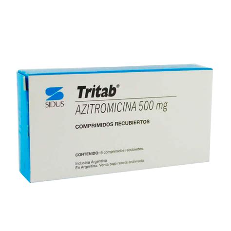 Tritab Azitromicina 500 Mg Caja De 6 Comprimidos Recubiertos Punto