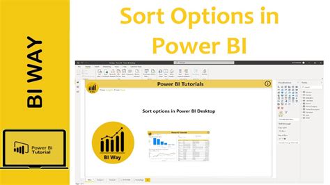 Sorting Options In Power Bi Youtube