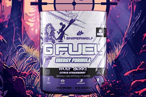 G Fuel And Sssniperwolfs Citrus Strawberry Flavor Wolf Berry