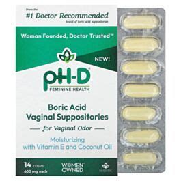 Вагинальные свечи, Boric Acid Vaginal Suppositories, pH-D Feminine ...