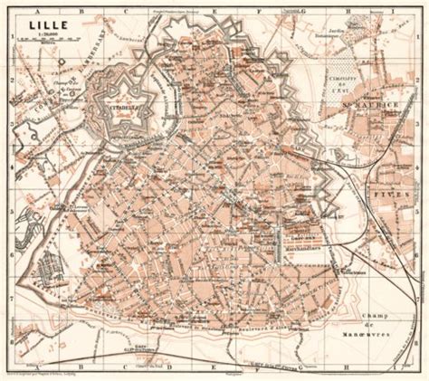 Lille city Map, 1909 by Waldin | Avenza Maps