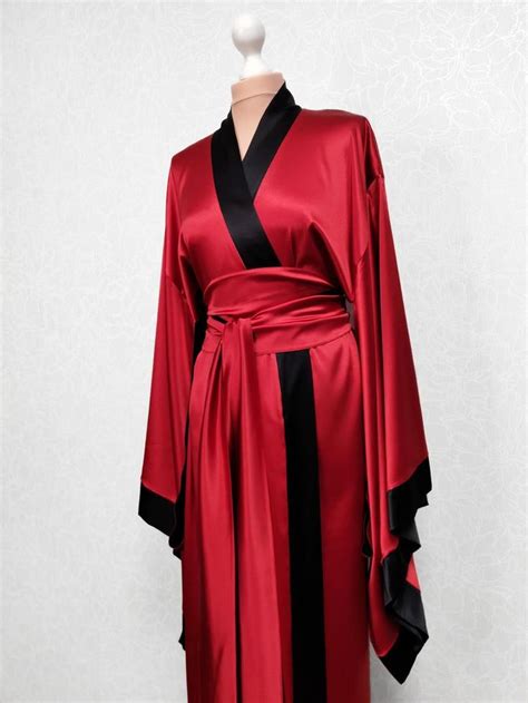 Silk Kimono Robe Mulberry Silk Robe 24 Colors Double Sided Kimono